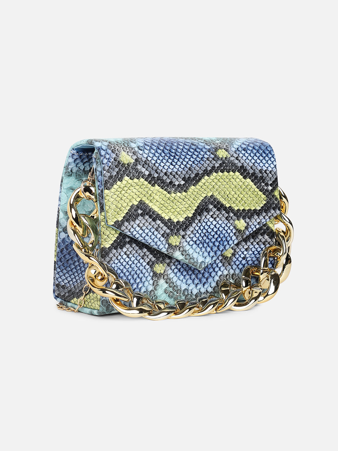 Multicolour Printed Vegan Leather Handbag