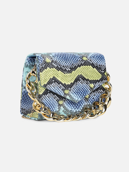 Multicolour Printed Vegan Leather Handbag