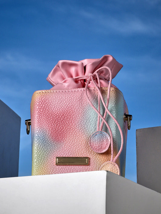 Multicolour Printed Vegan Leather Sling Bag