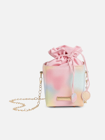 Multicolour Printed Vegan Leather Sling Bag