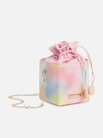 Multicolour Printed Vegan Leather Sling Bag