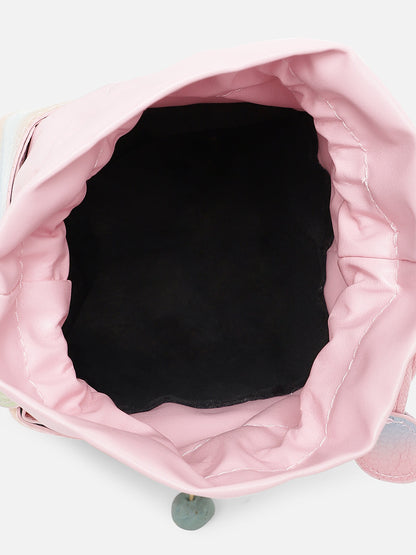 Multicolour Printed Vegan Leather Sling Bag