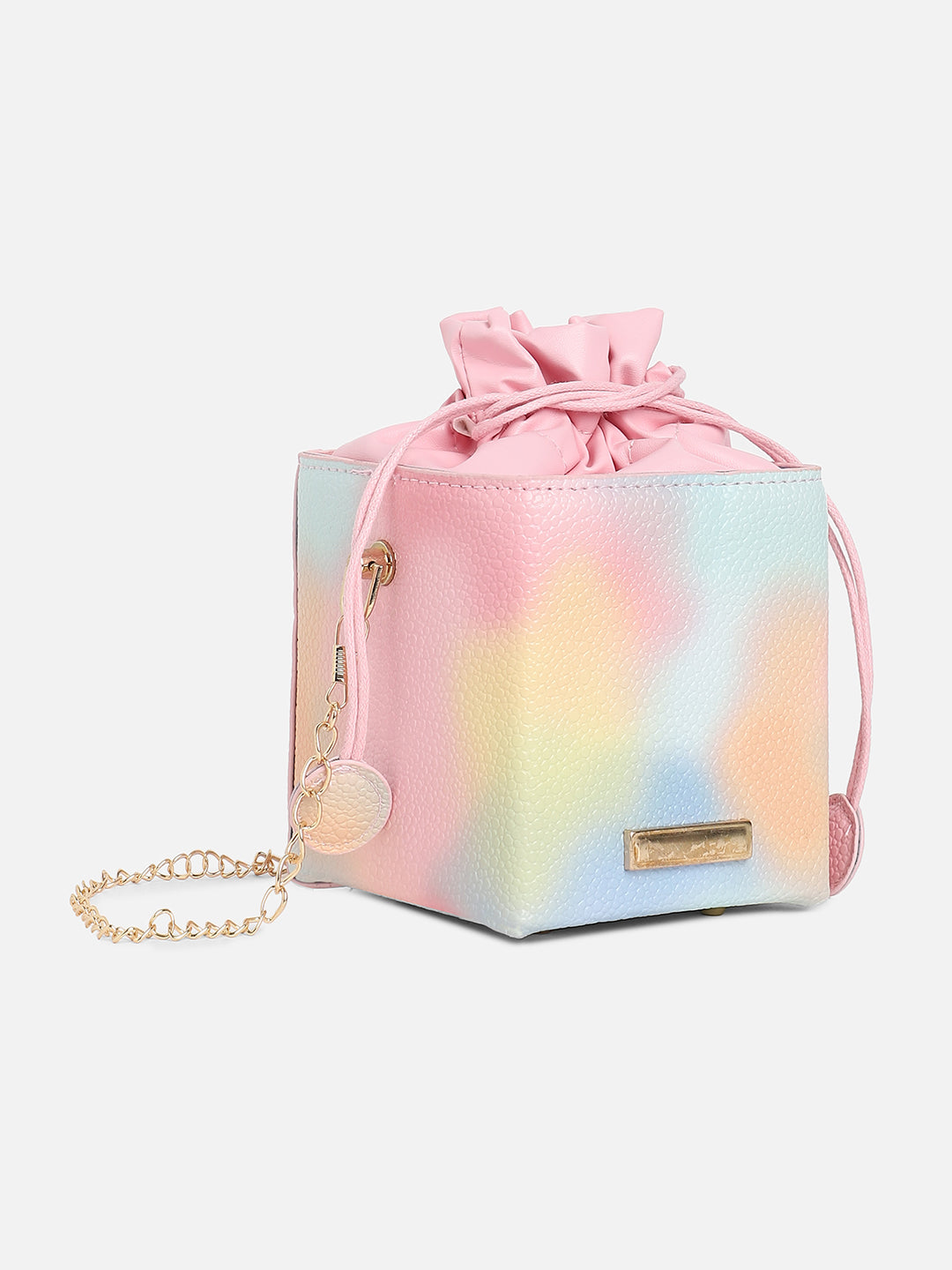 Multicolour Printed Vegan Leather Sling Bag