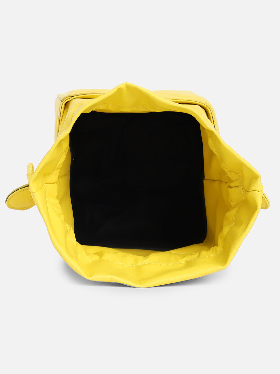 Yellow Quilted Vegan Leather Sling Bag