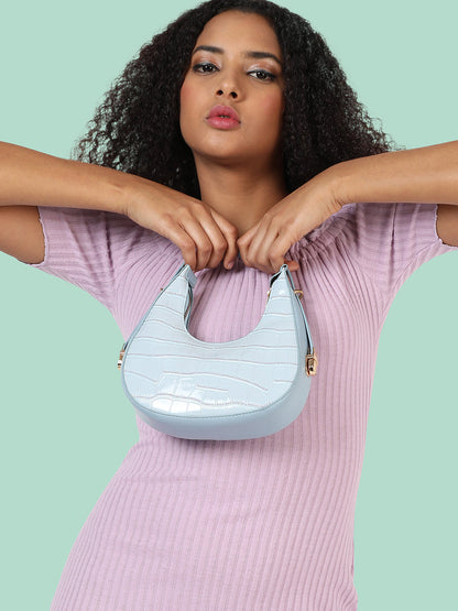 Azure Textured Sky Blue Mini Bag