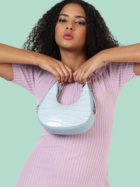 Azure Textured Sky Blue Mini Bag