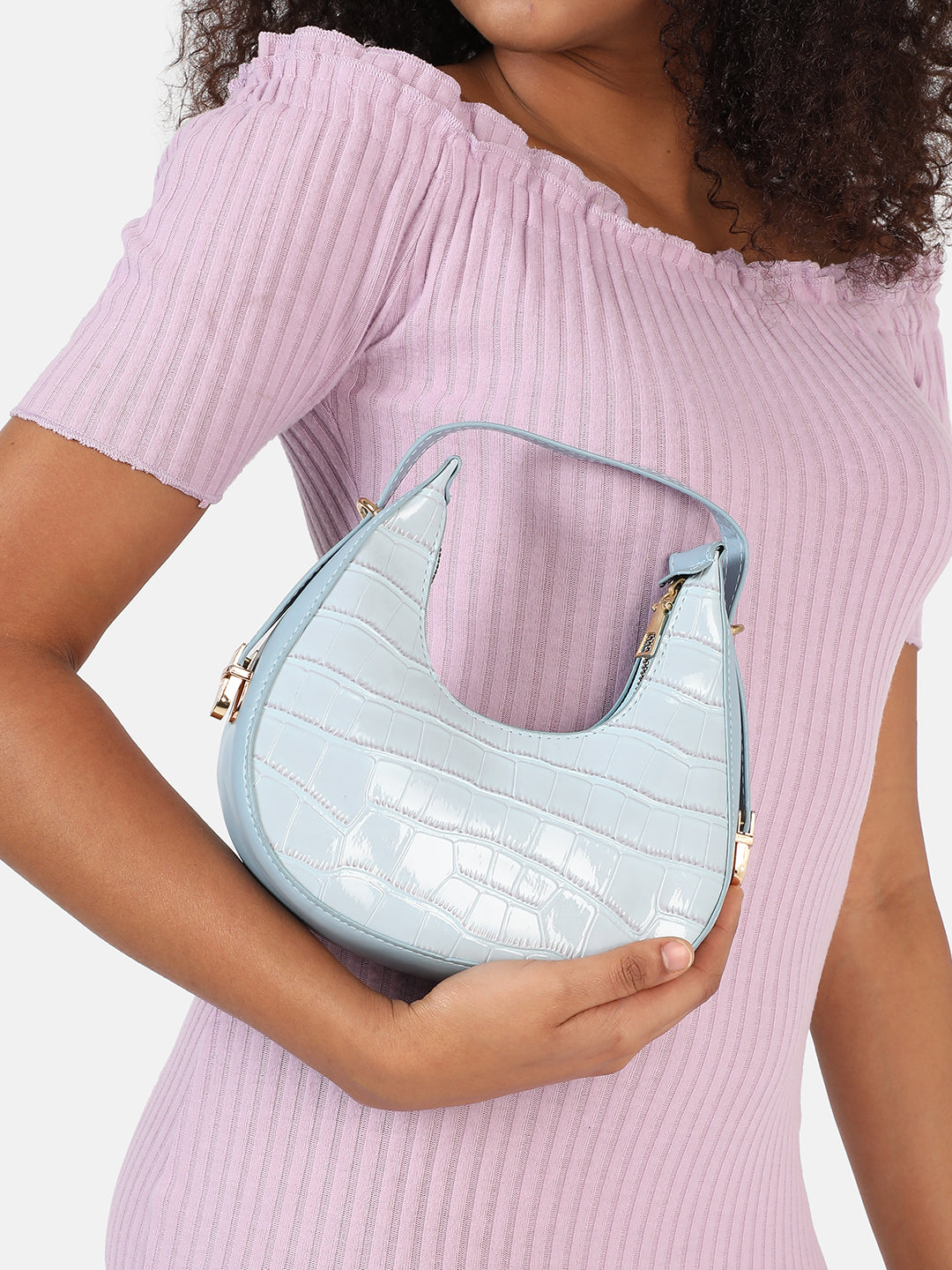 Azure Textured Sky Blue Mini Bag
