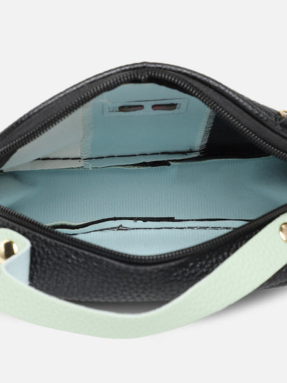 Multicolour Colourblocked Vegan Leather Sling Bag