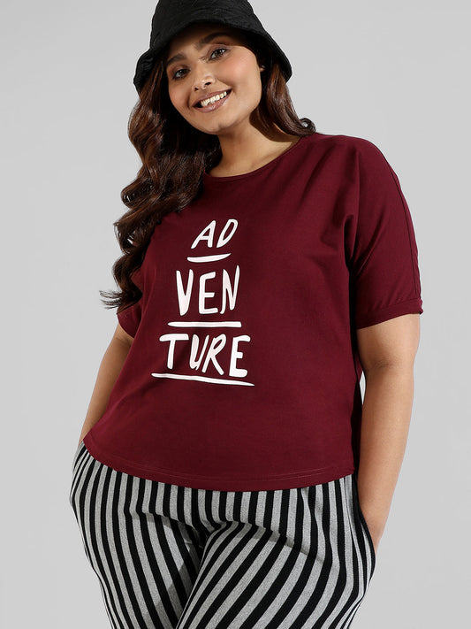 Printed Stylish Round Neck Top