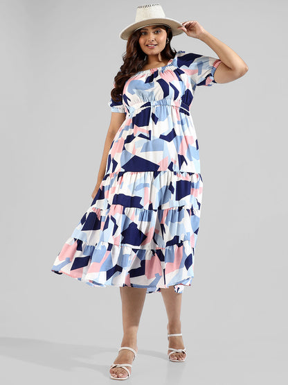 Ifp - Graphic Design Stylish Casual Dress -