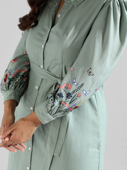 Instafab Plus Women Solid/Floral Design, Drawstring Stylish Casual Dresses