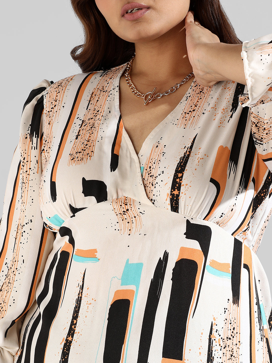 Instafab Plus Women Abstrack Design Stylish Casual Dresses