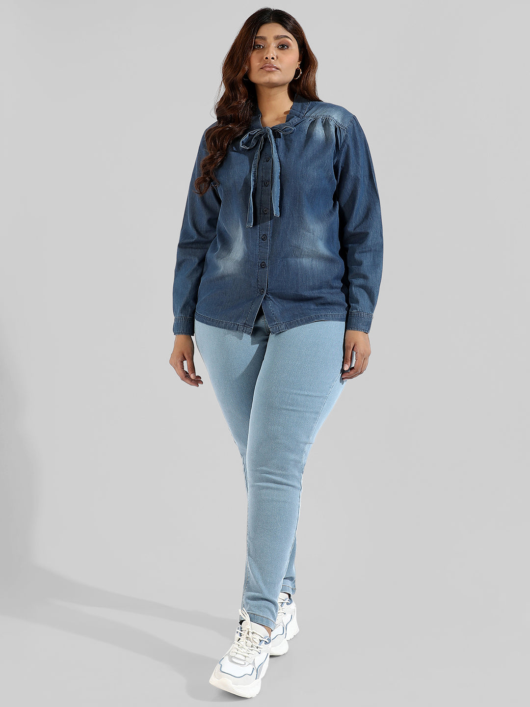 Solid Stylish Denim Shirts