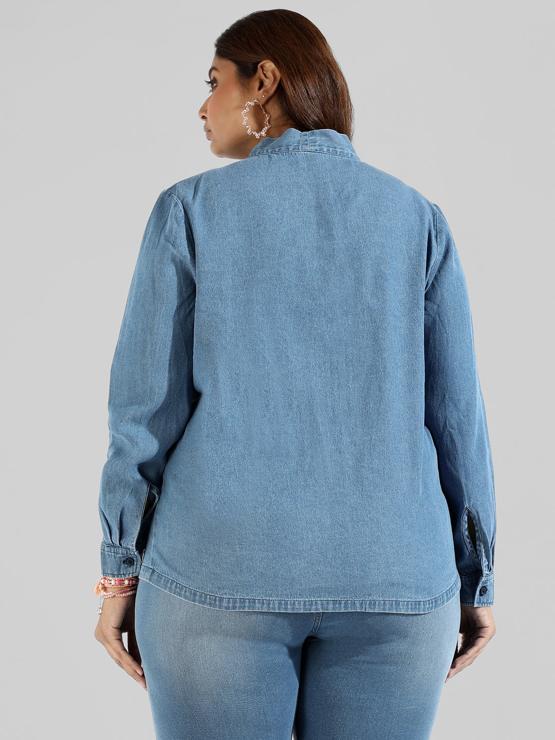 Solid Stylish Denim Shirts