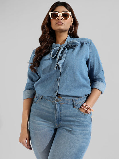 Solid Stylish Denim Shirts