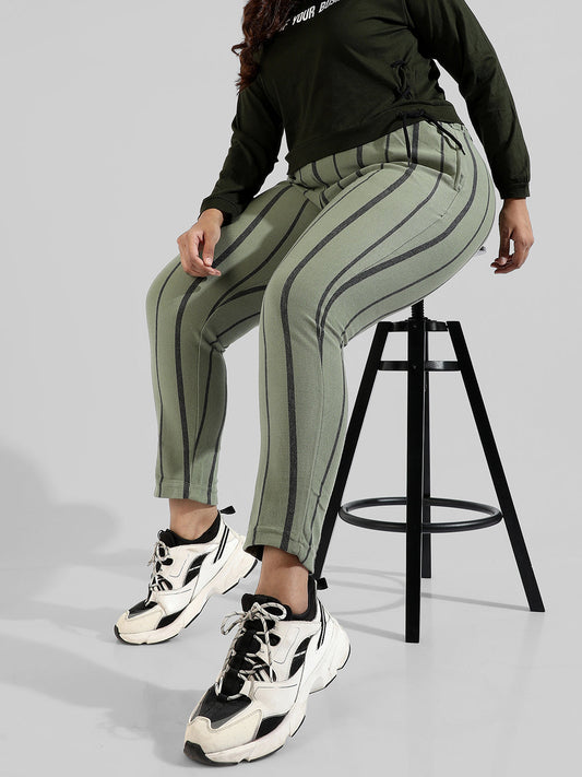 Striped Stylish Active & Evening Trackapnt