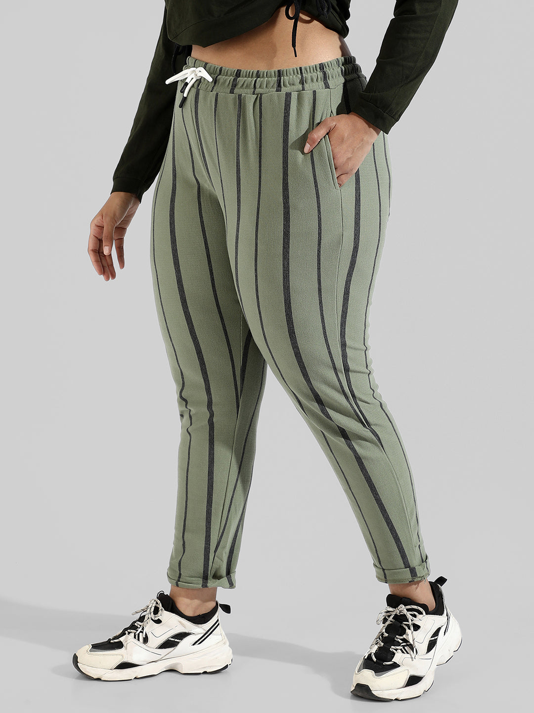 Striped Stylish Active & Evening Trackapnt