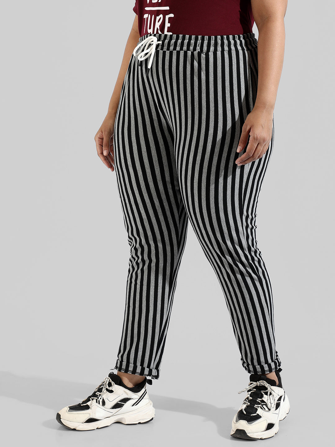 Striped Stylish Active & Evening Trackapnt