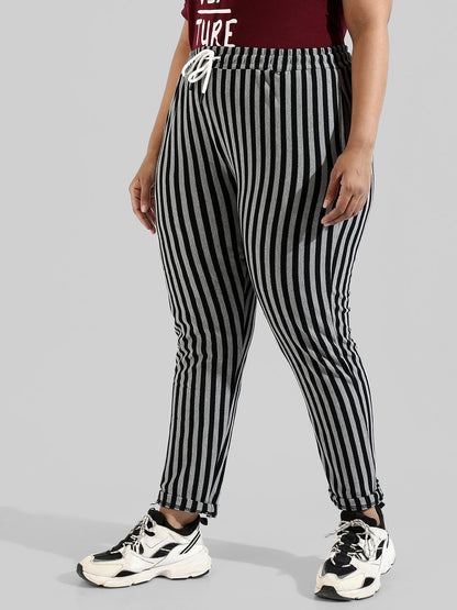 Striped Stylish Active & Evening Trackapnt