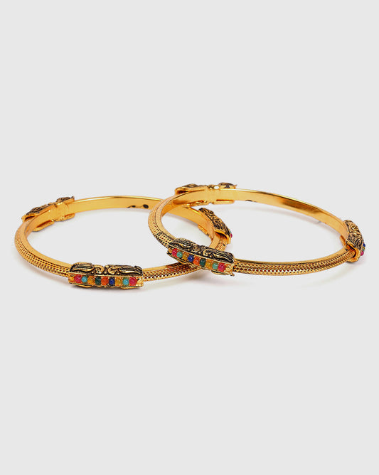 Set Of 2 Gold- Plated Bangles