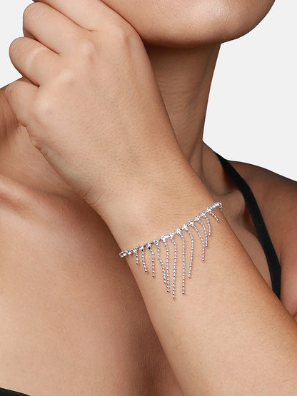 Silver-Plated Artificial Stones Necklace