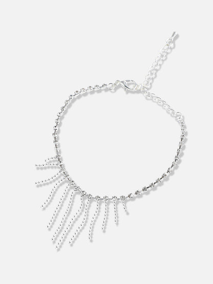 Silver-Plated Artificial Stones Necklace