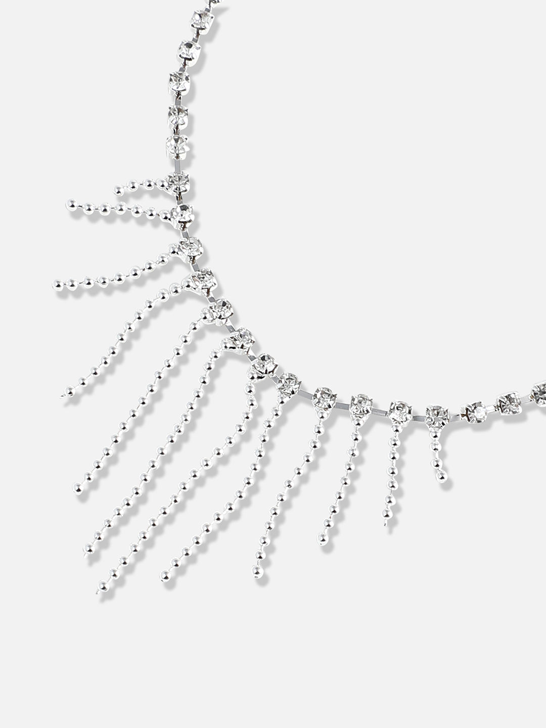 Silver-Plated Artificial Stones Necklace