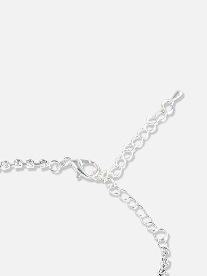 Silver-Plated Artificial Stones Necklace