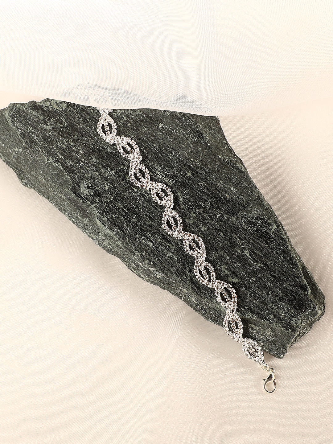 Silver-Plated Statement Link Bracelet