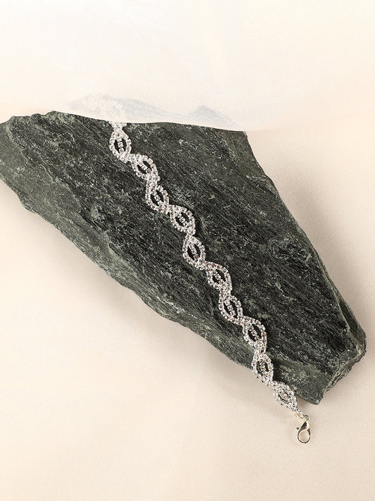 Silver-Plated Statement Link Bracelet