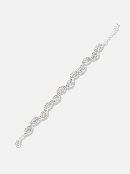 Silver-Plated Statement Link Bracelet
