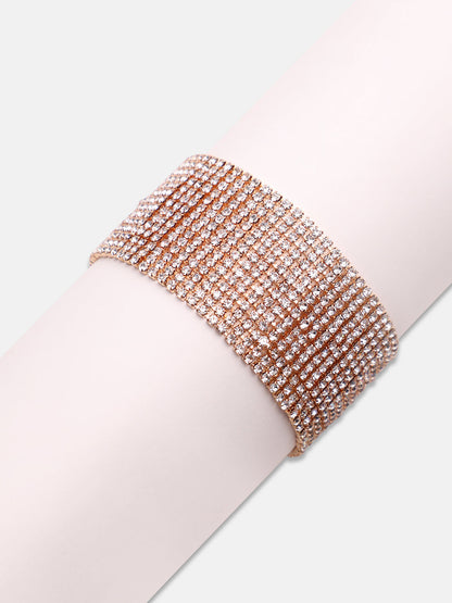 Gold-Plated Stone Studded Wraparound Bracelet