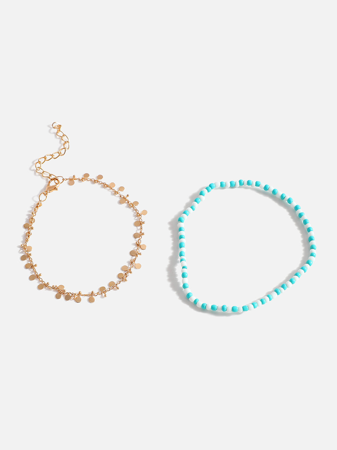 WOMEN GOLD PLATED SET OF 2 ANKLET CUM BRACELET