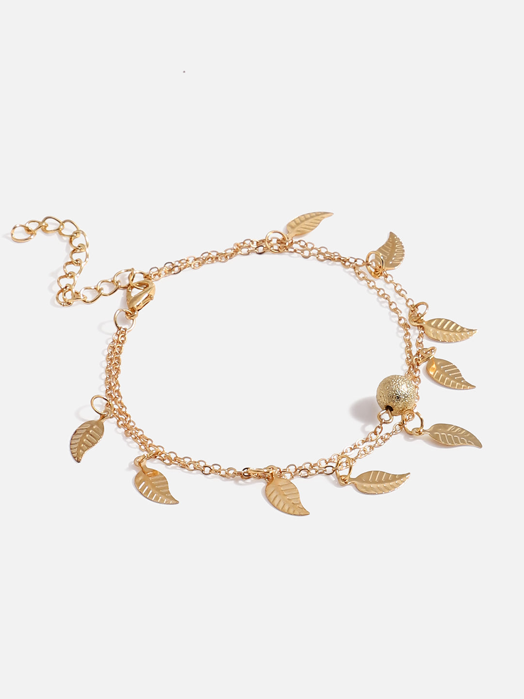 WOMEN GOLD PLATED SET OF 2 ANKLET CUM BRACELET