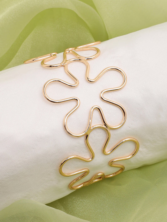 GOLD PLATED PARTY DESIGNER ARMLET FOR WOMEN