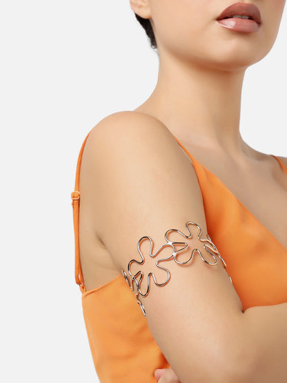 GOLD PLATED PARTY DESIGNER ARMLET FOR WOMEN