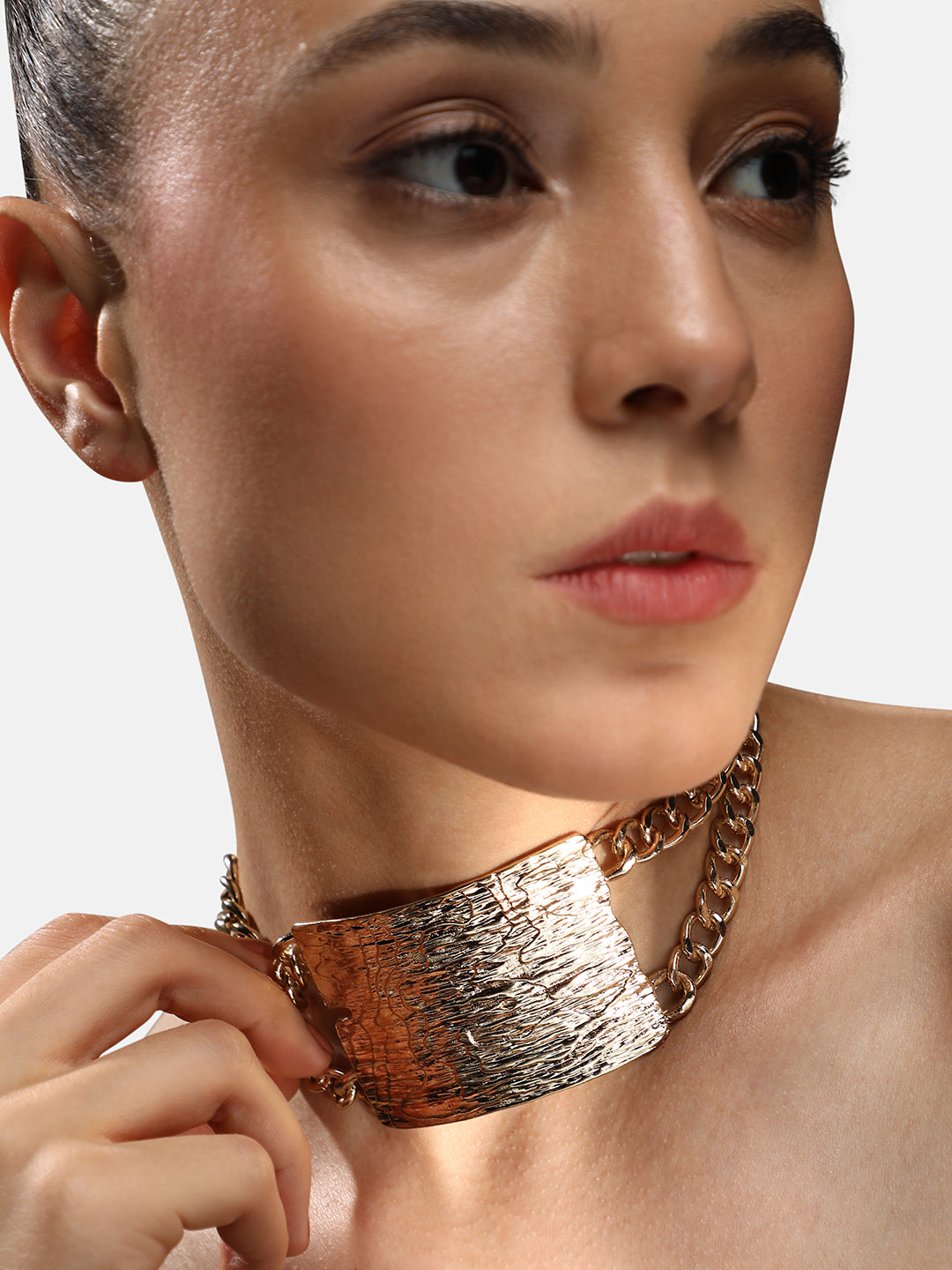 Gold-Plated Choker Necklace