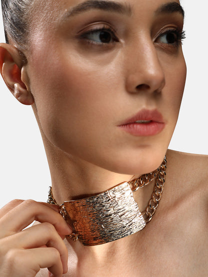 Gold-Plated Choker Necklace
