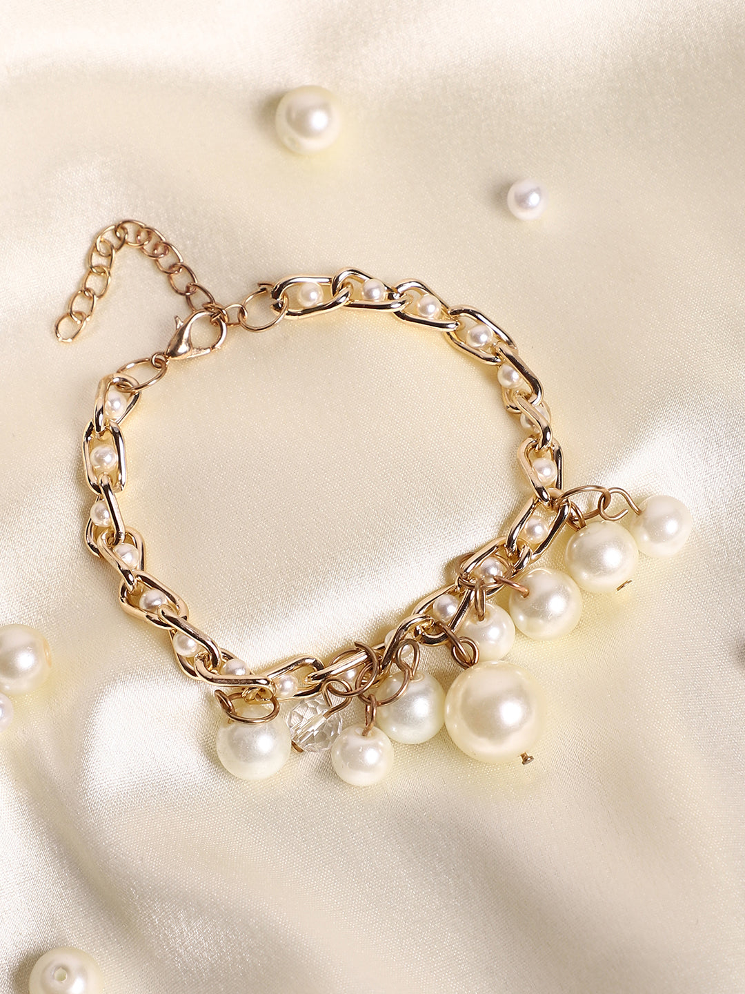 Gold Plated Designer Stone Party Bracelet