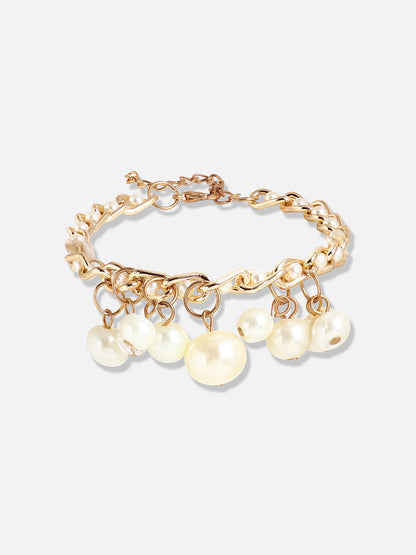 Gold Plated Designer Stone Party Bracelet