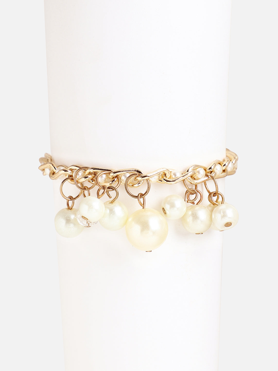 Gold Plated Designer Stone Party Bracelet