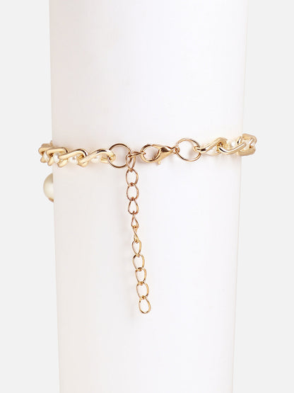 Gold Plated Designer Stone Party Bracelet