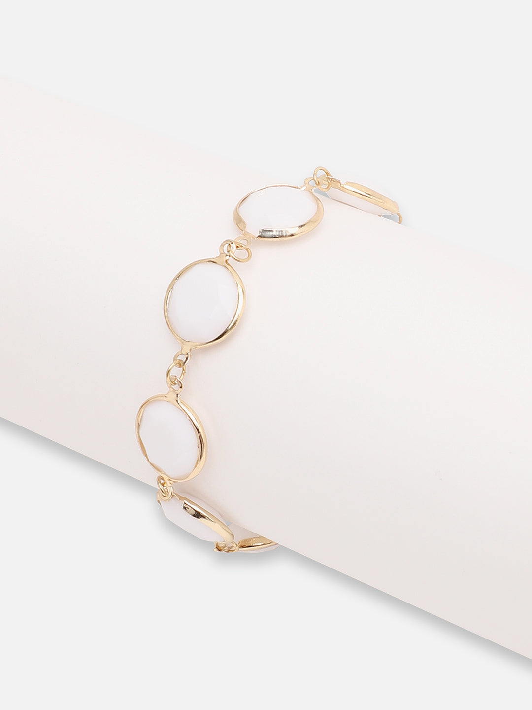 GOLD PLATED CASUAL DESIGNER STONE STONE BRACELET FOR WOMEN