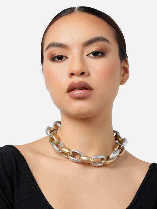 GOLD PLATED PARTY DESIGNER NECKLACE FOR WOMEN