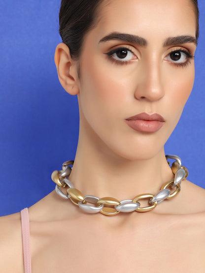 GOLD PLATED PARTY DESIGNER NECKLACE FOR WOMEN