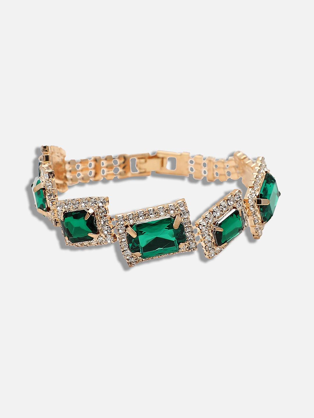 GOLD PLATED PARTY DESIGNER STONE BRACELET FOR WOMEN