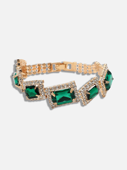 GOLD PLATED PARTY DESIGNER STONE BRACELET FOR WOMEN