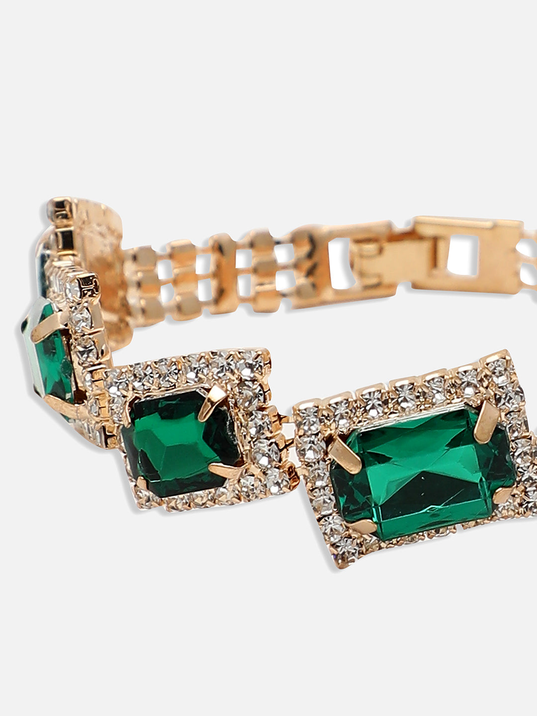 GOLD PLATED PARTY DESIGNER STONE BRACELET FOR WOMEN