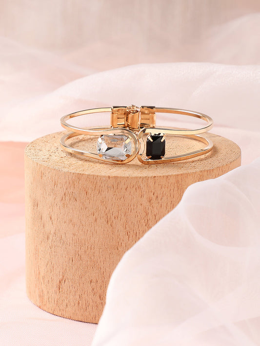 GOLD PLATED PARTY DESIGNER STONE BRACELET FOR WOMEN