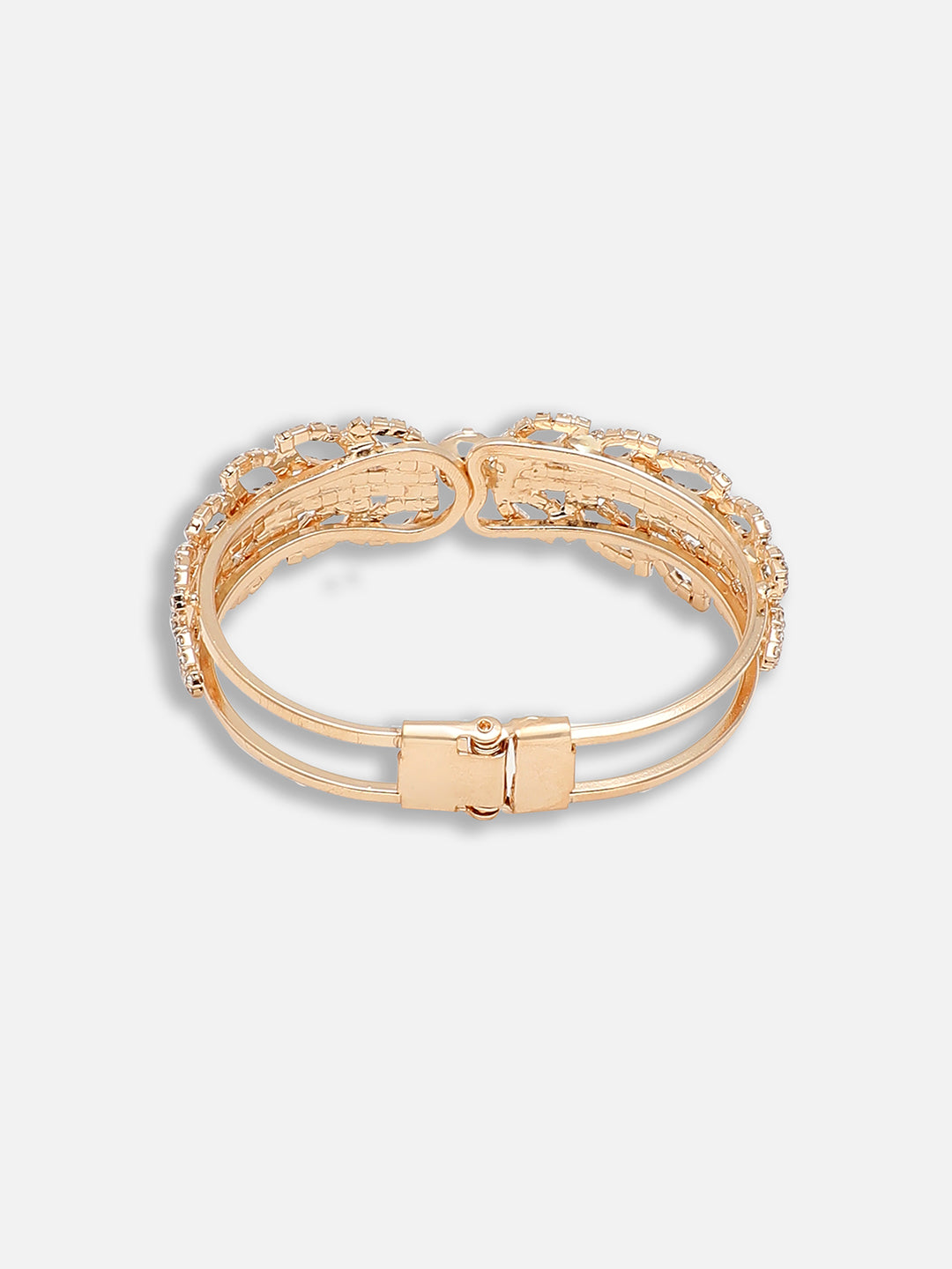 GOLD PLATED PARTY RHINESTONES BRACELET FOR WOMEN